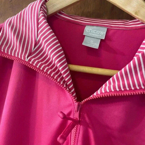 Zenergy by Chicos pink quarter zip top size 0. - Picture 4 of 4